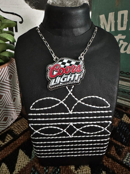 Race Flag Beer Necklace