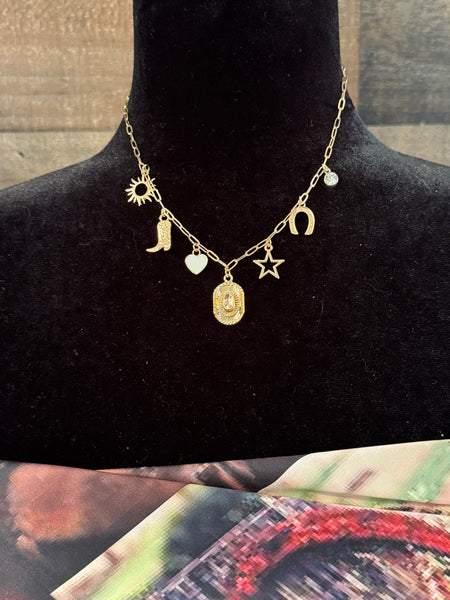Western Charm Necklace - Gold