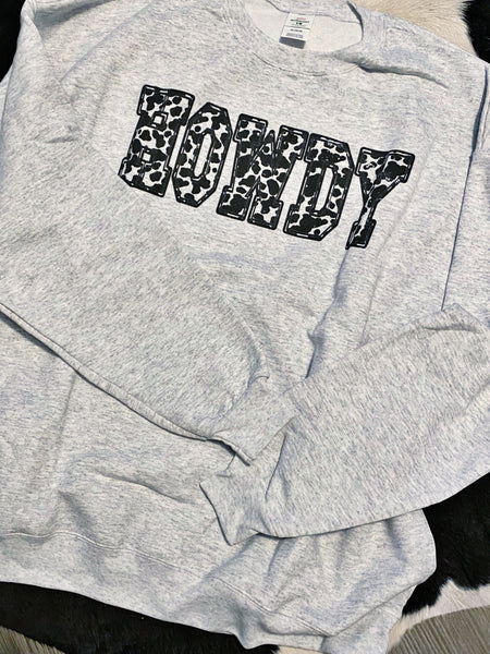 Cow Print Howdy Sweatshirt