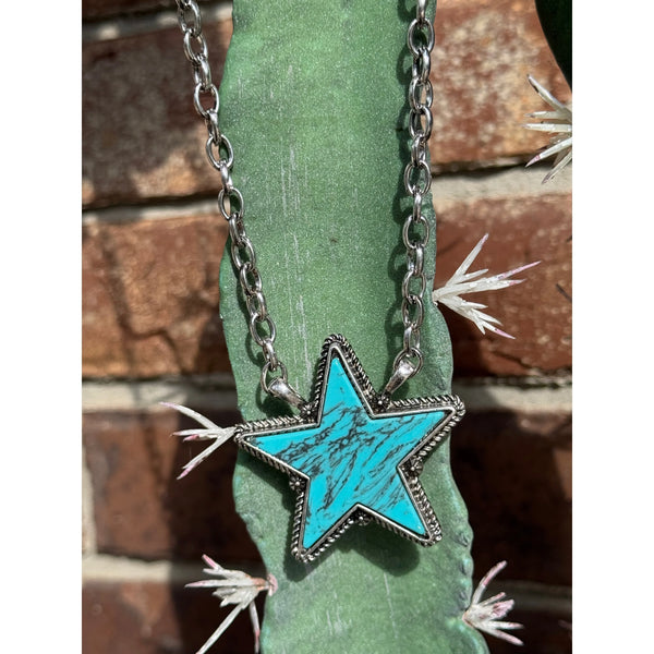 Western Turquoise Star Necklace