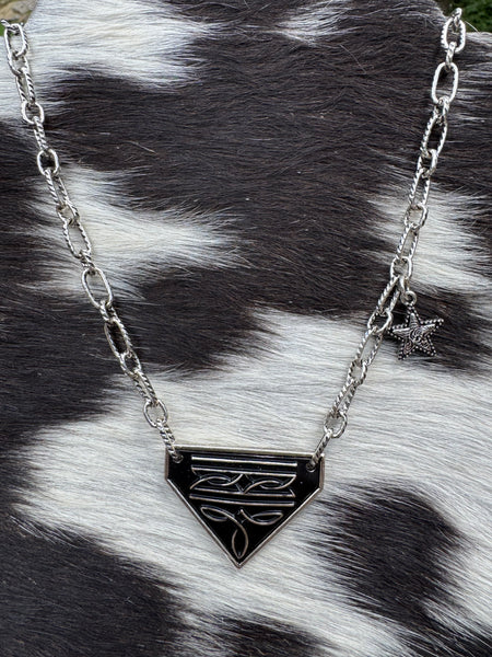 Boot Stitch Babe Necklace