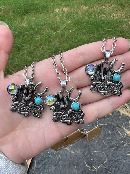 Howdy Rhinestone Necklace