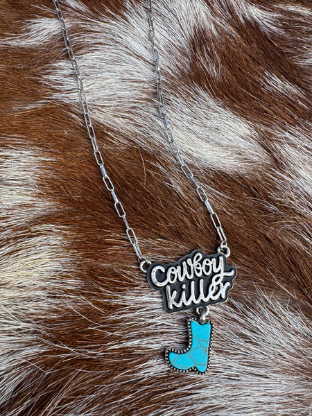 Cowboy Killer Boot Necklace