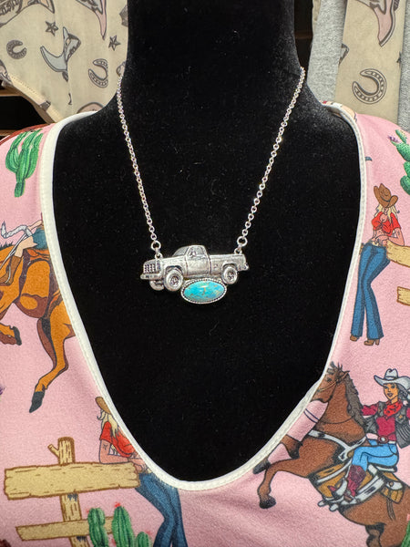 The "Country Roads" Vintage Truck Necklace