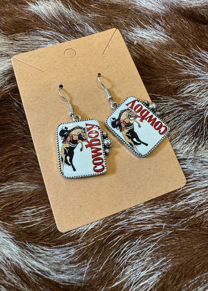 The "Rodeo Soul" Cowboy Concho Earrings