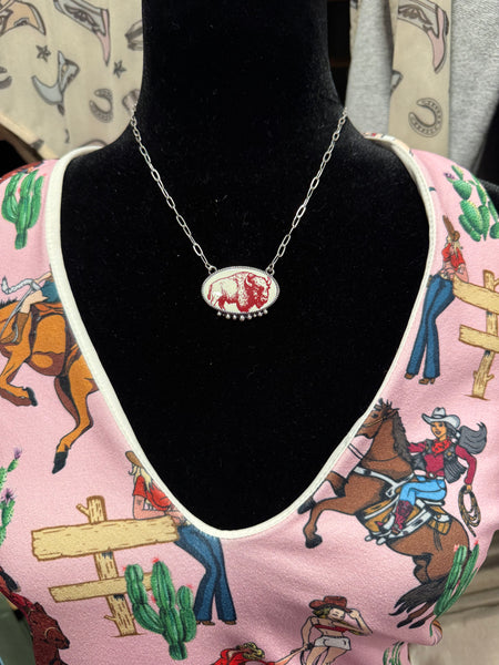 The "Roam Free" Buffalo Cameo Necklace