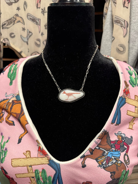 The "Desert Dasher" Roadrunner Cameo Necklace