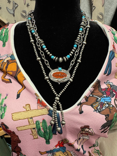 The "Rodeo Drive" Cowboy Bolo-Style Necklace