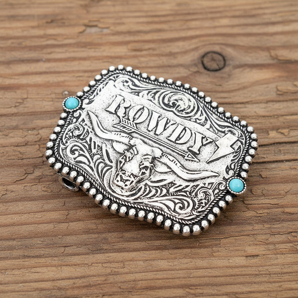 Western Rowdy Belt Buckle