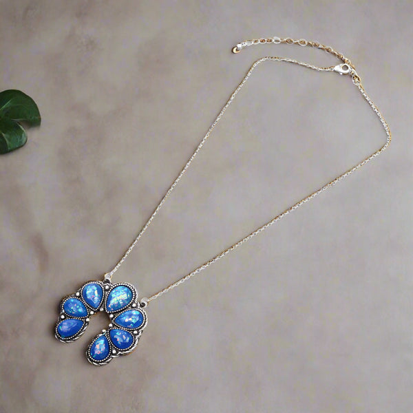Blue Opal Squash Necklace