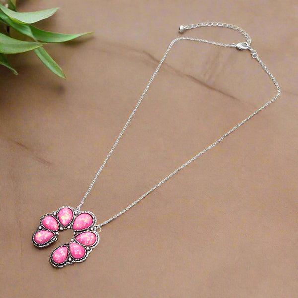 Pink Opal Squash Necklace
