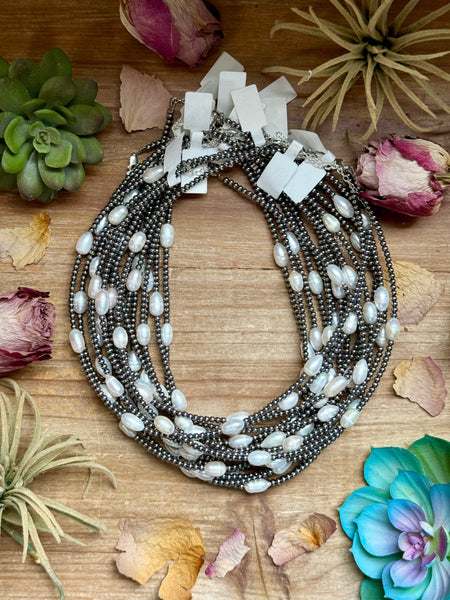 16” Freshwater Pearl Necklace – Sterling Silver