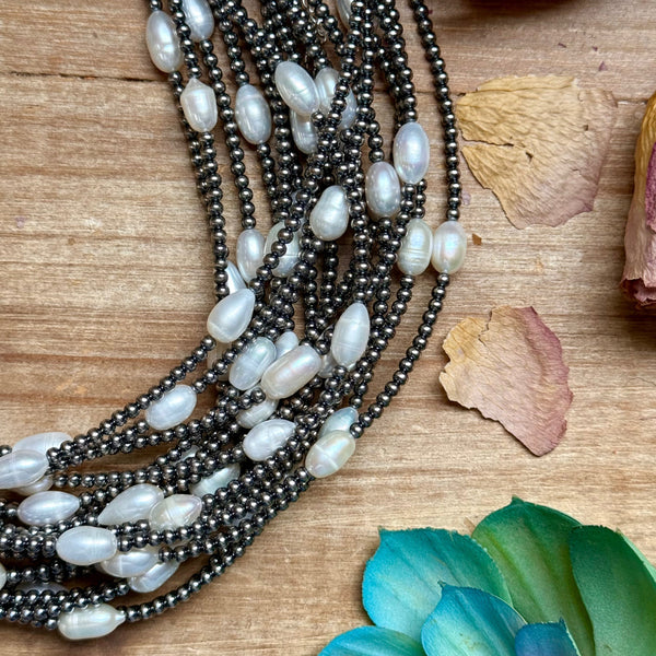 16” Freshwater Pearl Necklace – Sterling Silver