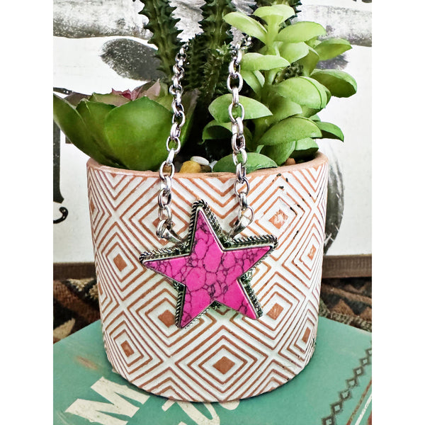 Western Pink Star Necklace
