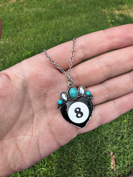 Glitzy 8 Ball - Turquoise