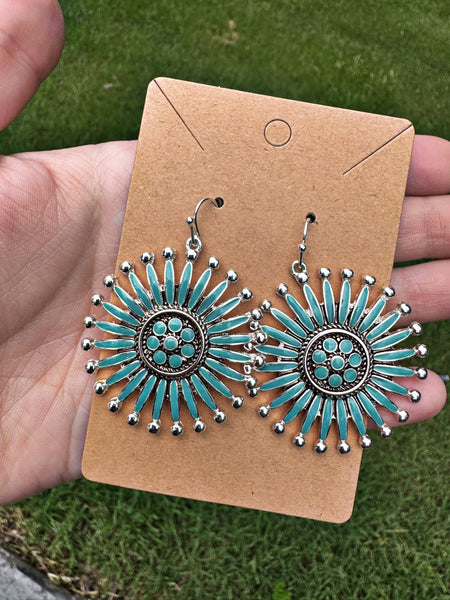 Turquoise Burst Earrings