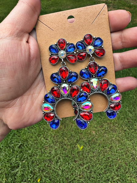 Patriotic Babe Squash Earrings
