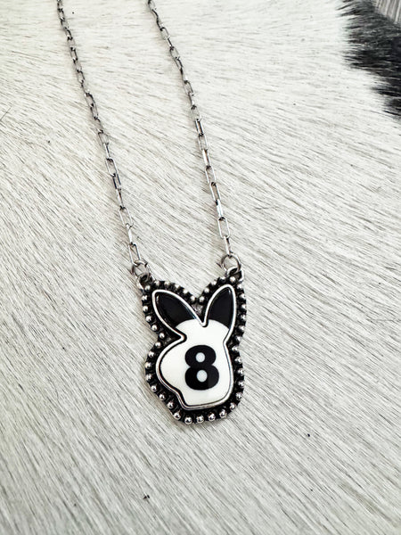 8 Ball Bunny Necklace