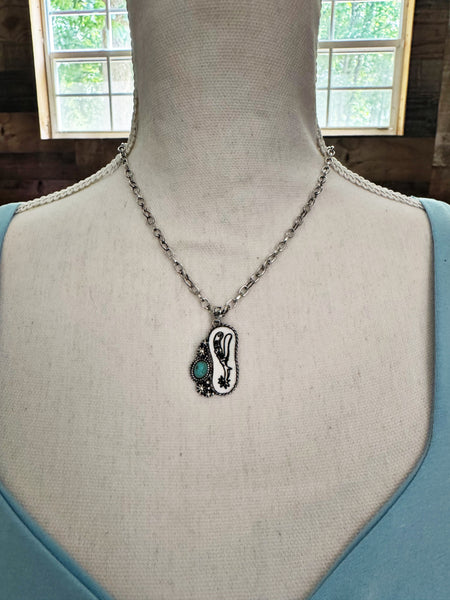 "Spur of the Moment" Turquoise Pendant Necklace