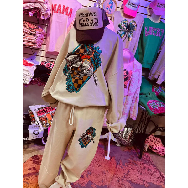 Cowboy Diamond Sweatshirt or Sweatpants