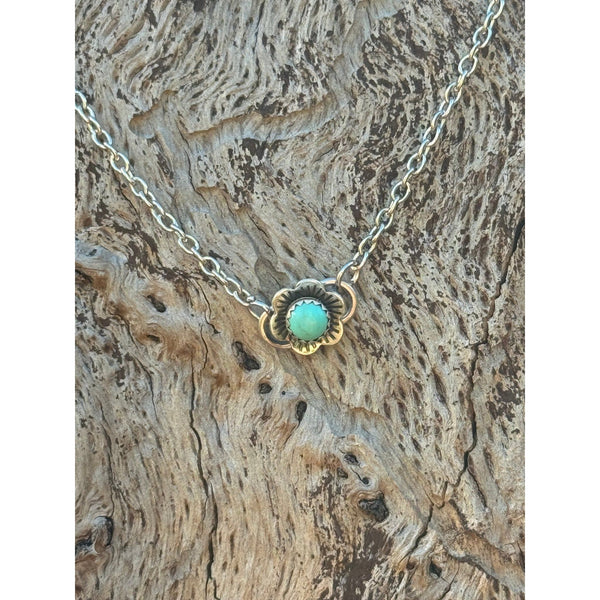 Authentic Turquoise Flower Necklace
