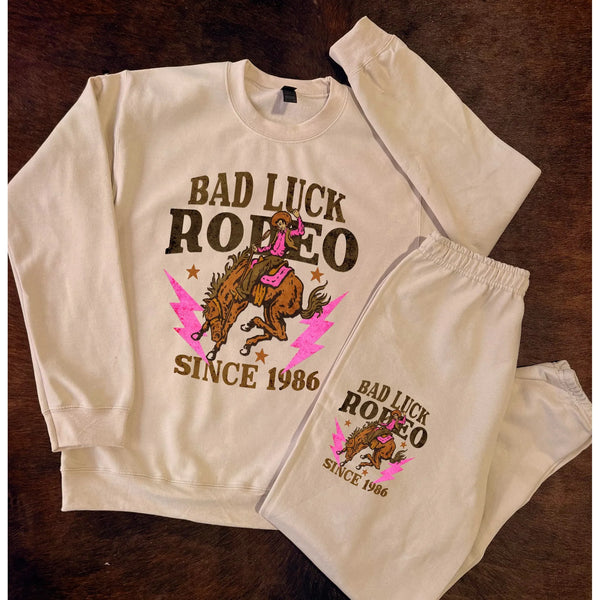 Bad Luck Rodeo Sweatshirt or Sweatpants