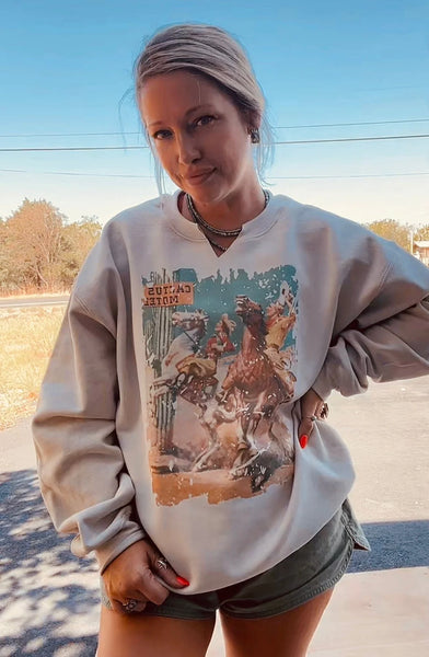 Cactus Motel Cowboy Comic Sweatshirt
