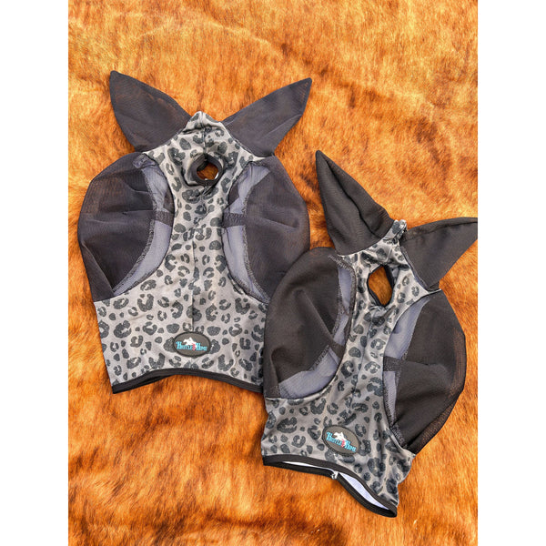 Black Leopard Fly Mask