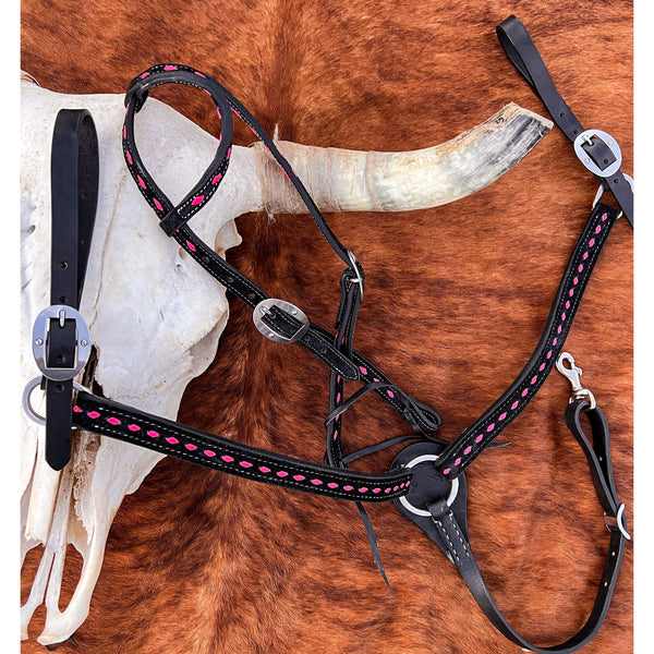 BuckStitch Betty Tack Set Pink/Black