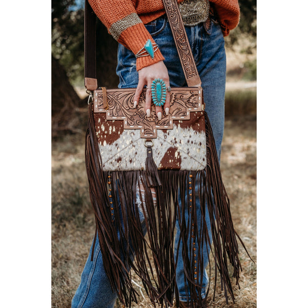 The Lancaster (Gold Splattered Cowhide) a Haute Southern Hyde by Beth Marie Exclusive