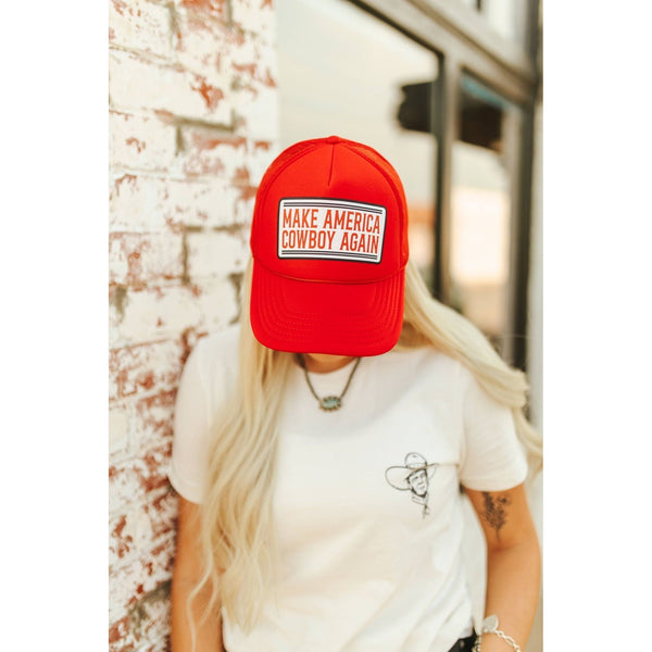 Make America Cowboy Again Banner Trucker Hat