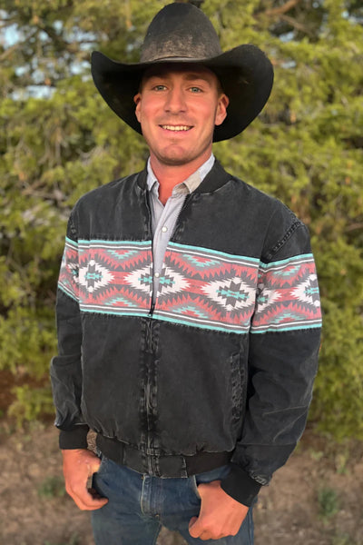 NINETY'S VIBES BOMBER JACKET - Black