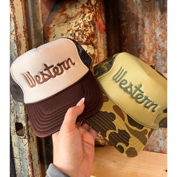 Western Rope Embroidered Trucker Hat