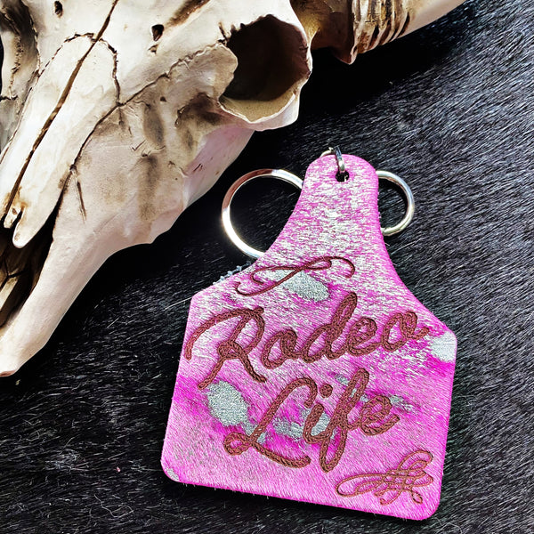Rodeo Life Pink Keychain