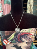 Bull Skull Heart Necklace