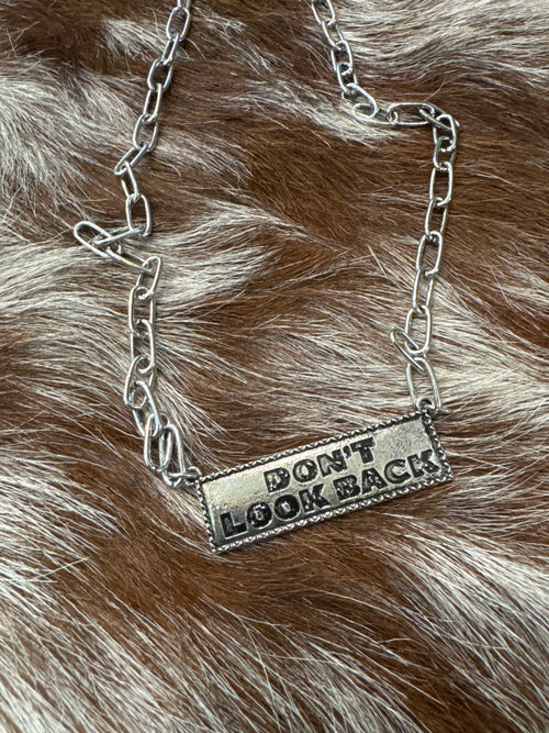 Don't Look Back Bar Necklace