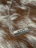 Don't Look Back Bar Necklace