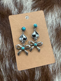 Western Spade & Bow Earrings