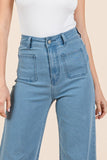 Mittoshop - High Waist Wide Leg Jeans