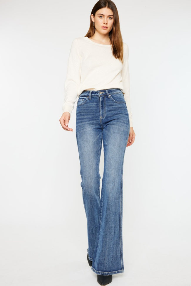 Kancan- Cat's Whiskers High Waist Flare Jeans