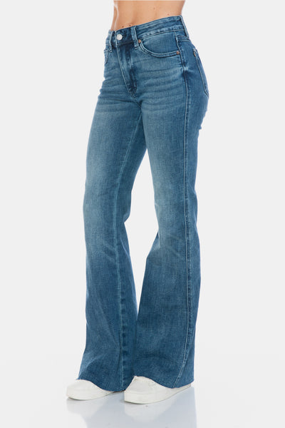 Judy Blue - Tummy Control Cut Hem Flare Jeans