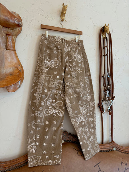 The Dun Paisley Barrel Jeans