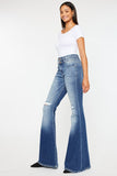 Kancan - High Rise Wide Waistband Flare Jeans