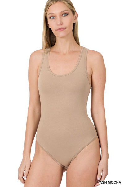 PREMIUM COTTON RACER BACK TANK BODYSUIT~ Multiple Colors