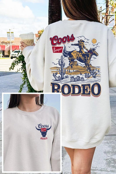 Rodeo Bull Skull Beer Sweatshirt