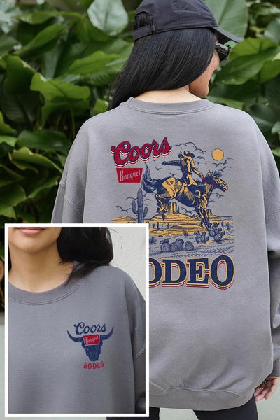 Rodeo Bull Skull Beer Sweatshirt