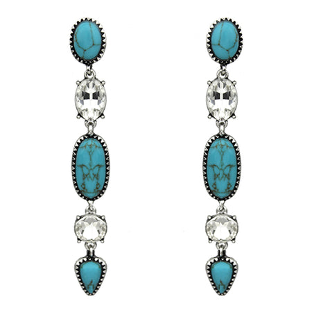 Stay in Your Lane Aztec Concho Earrings