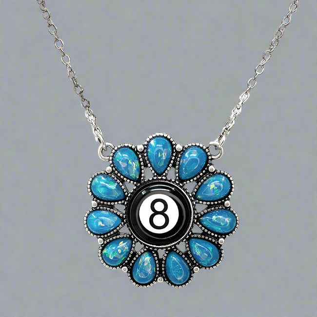 8 Ball Turquoise Opal Necklace