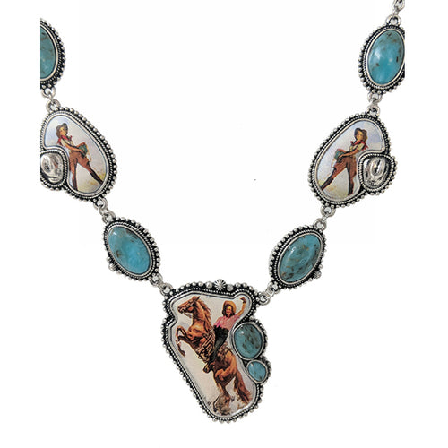 The Wild West Cowgirl Stone Necklace