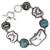 Steer Head Charm Bracelet